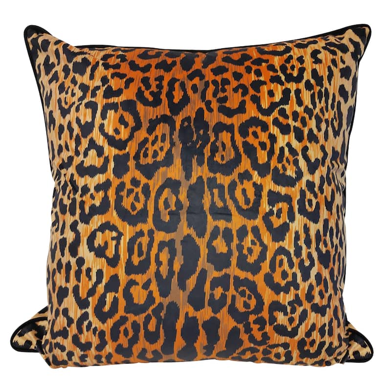 StyleCraft Dann Foley Lifestyle - Jaguar - Pillow - 24" x 24" - Feather - Single - 24 x 24 - Accent - Brown