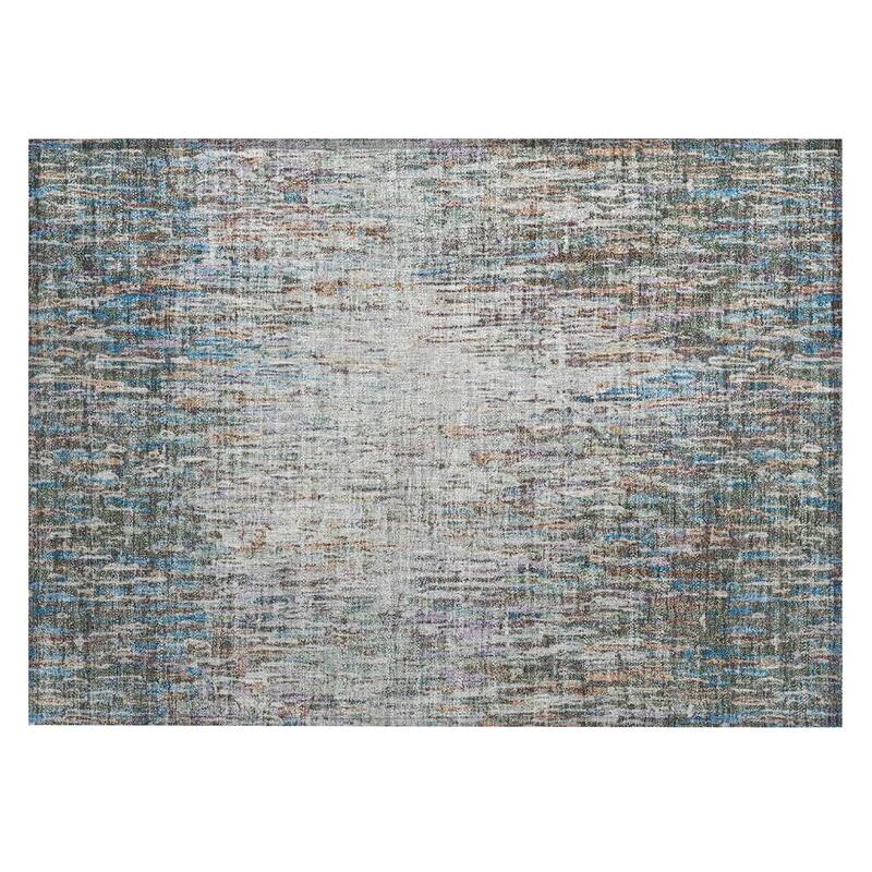 Machine Washable Indoor/ Outdoor Abstract Moxy Chantille Rug