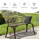 preview thumbnail 10 of 13, Aluminum Patio Outdoor Garden Bench Chair Loveseat Cast Accented bronze