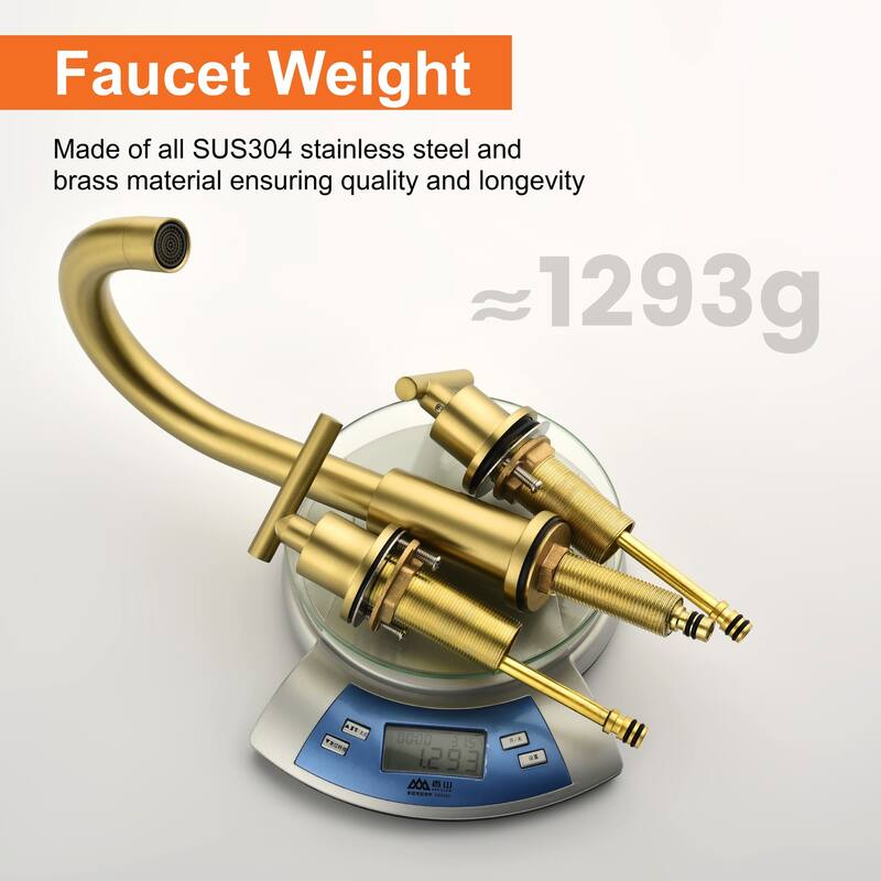 Widespread Bathroom Sink Faucet With Drain Assembly 3 Holes 8 Inch Bathroom Faucets Two Handle Modern Lavatory Basin Vanity Taps
