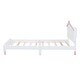 preview thumbnail 6 of 7, Kids Twin Bed Frame Wood Platform Bed with House-Shaped Headboard and Motion Activated Night Lights,White Pink