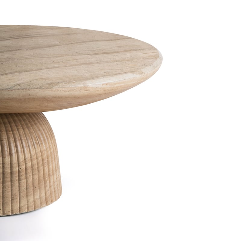 Studio London Maddox Pill Shaped Coffee Table with Roman Fluted Design