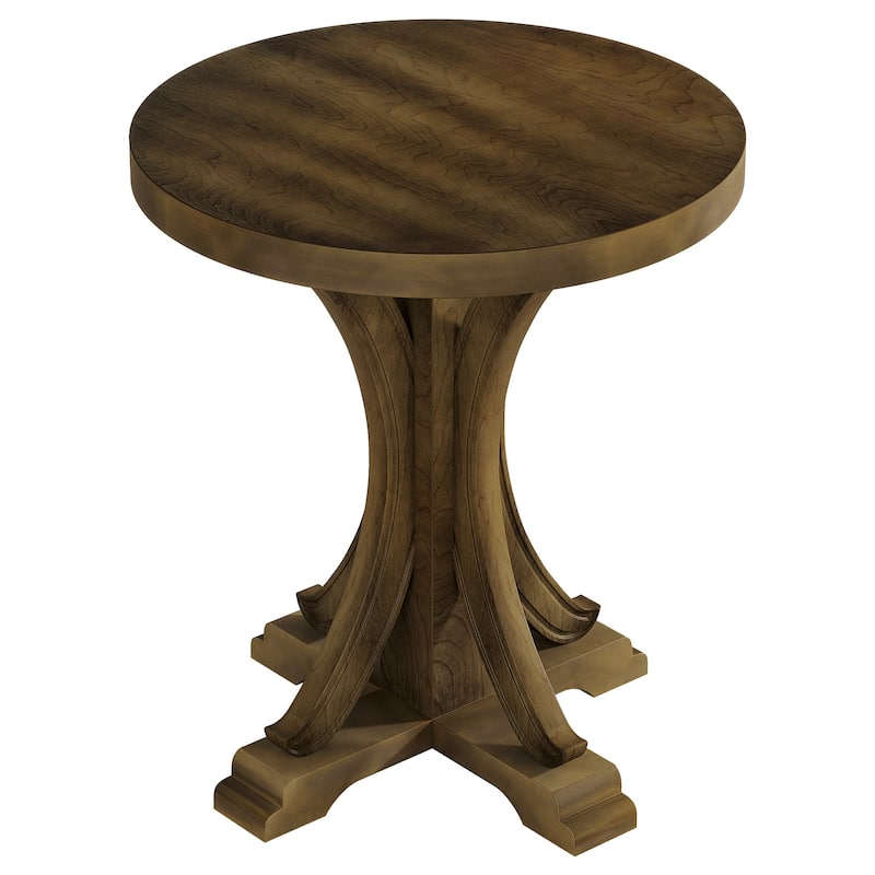 23" Solid Wood Pedestal Dining Table