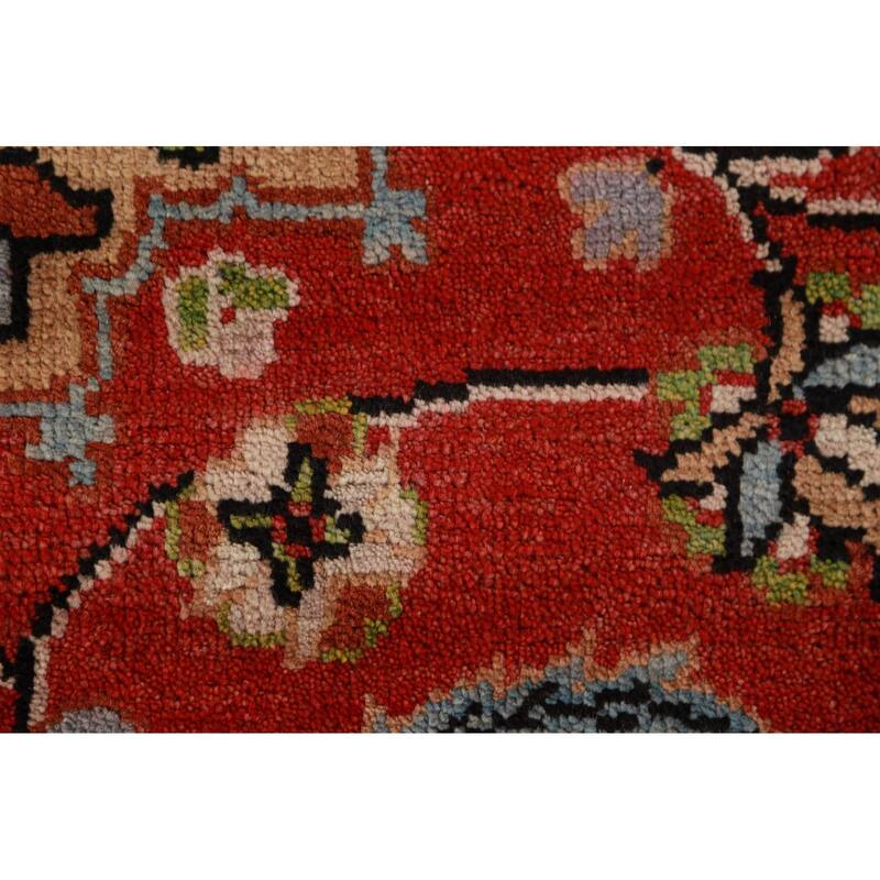 Red Heriz Serapi Indian Area Rug Handmade Wool Carpet - 8'0" x 9'9"