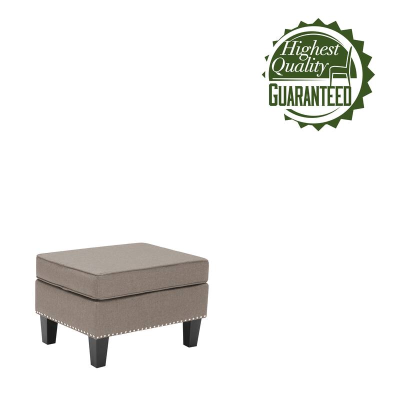 Porthos Home Yule Fabric Accent Ottoman Footstool