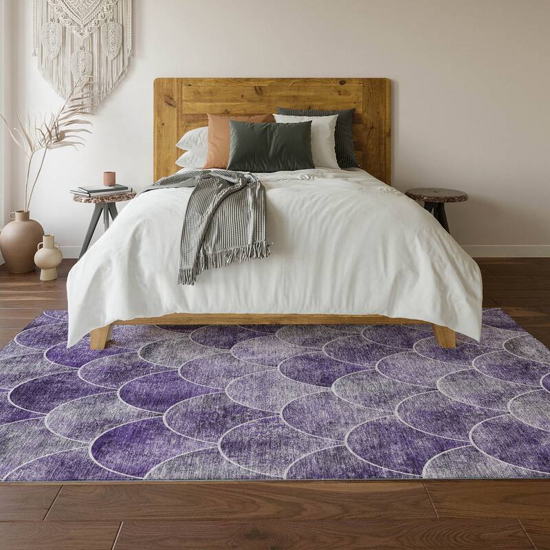 Premium Washable Super Soft Contemporary Geo Mayfield Rug