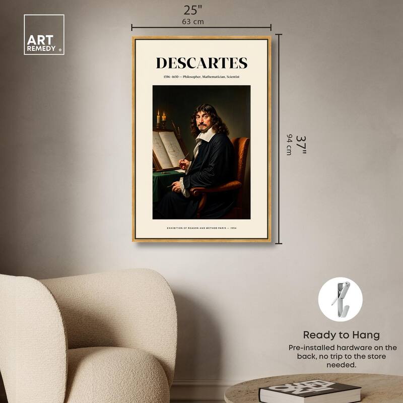 Cartesian Thinker Canvas by Art Remedy