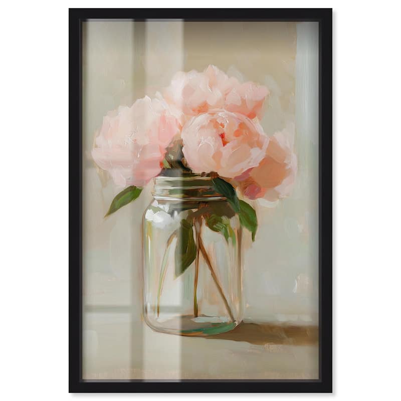 Jar of Petals Shadowbox by Art Remedy - Black - 16" x 24"