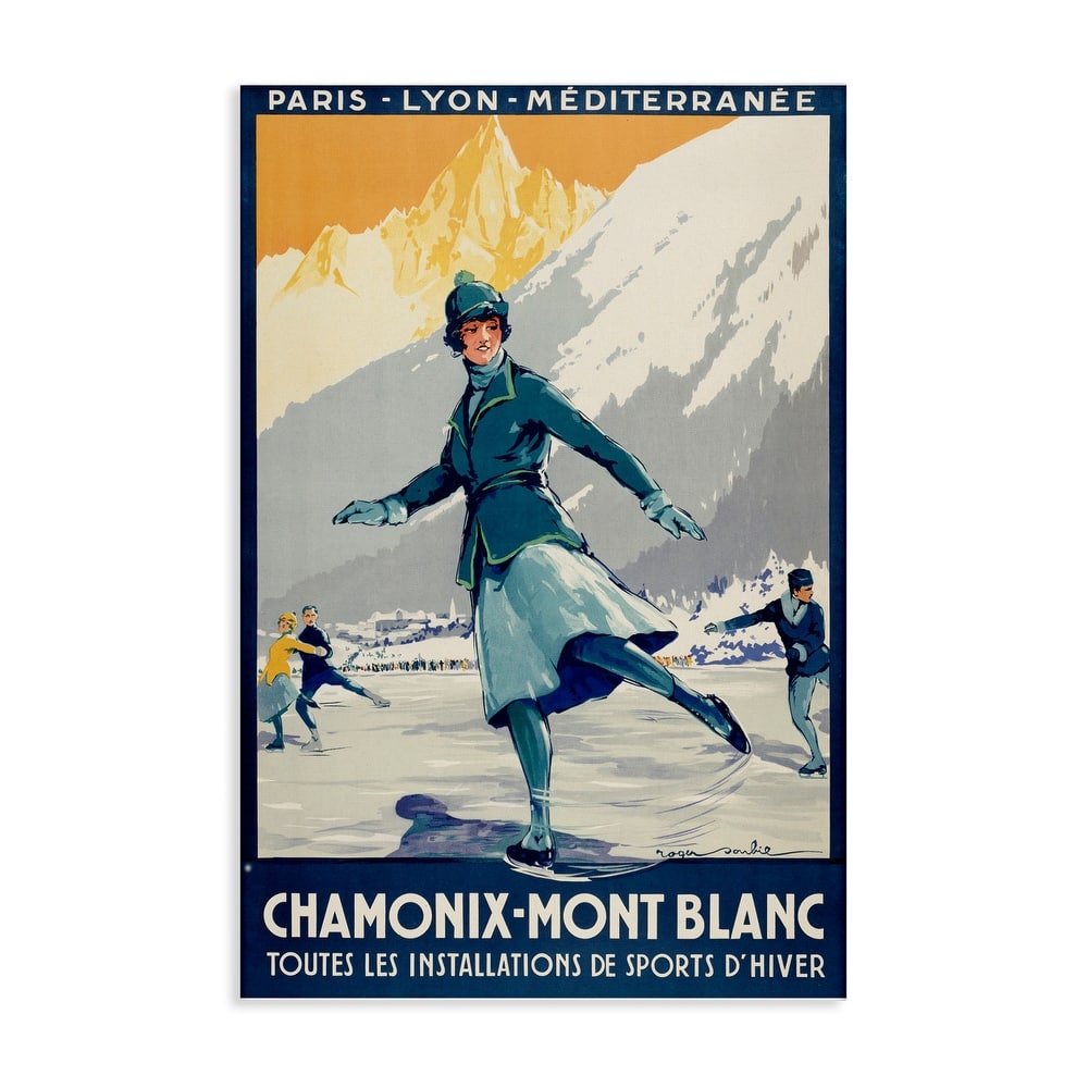 Stupell Vintage Ice Skating Advertisement Canvas Wall Art Design By Marcus Jules