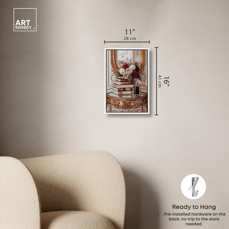 Lovely Mirror Glam Books Canvas by Art Remedy