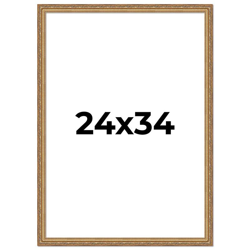 24x34 Frame Red Solid Wood Picture Frame Width 1.75 Inches | Interior Frame Depth 1 13/16 Inches