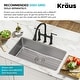 preview thumbnail 12 of 87, KRAUS Dex Stainless Steel Single Bowl Undermount Kitchen Bar Sink