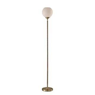 Swirl Torchiere - Antique Brass