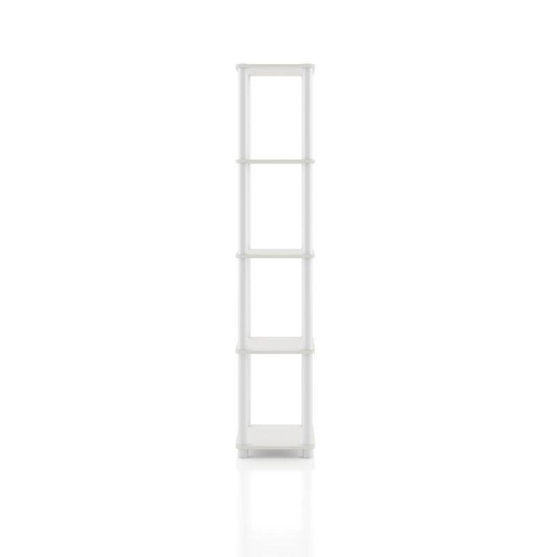 DH BASIC Modern Wood Shelving Unit with storage - Tier Shelves, Cube Ladder Shelf by Denhour