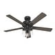 preview thumbnail 2 of 18, Hunter 52" Hartland Ceiling Fan with 3-Light LED Light and Pull Chains - Farmhouse, Transitional