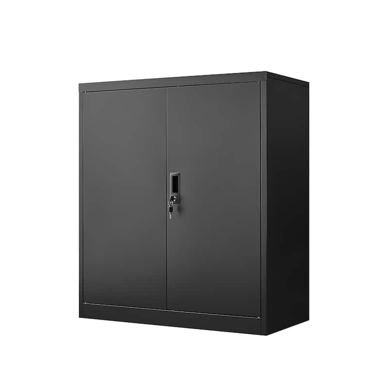 Storage Locker,File Organizer,Storage Cabinet with Door Locks and Two Adjustable Shelves, for Home,Office,School & Garage Use