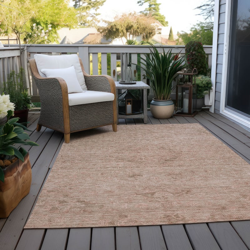 Machine Washable Indoor/ Outdoor Vintage Traditional Chantille Rug