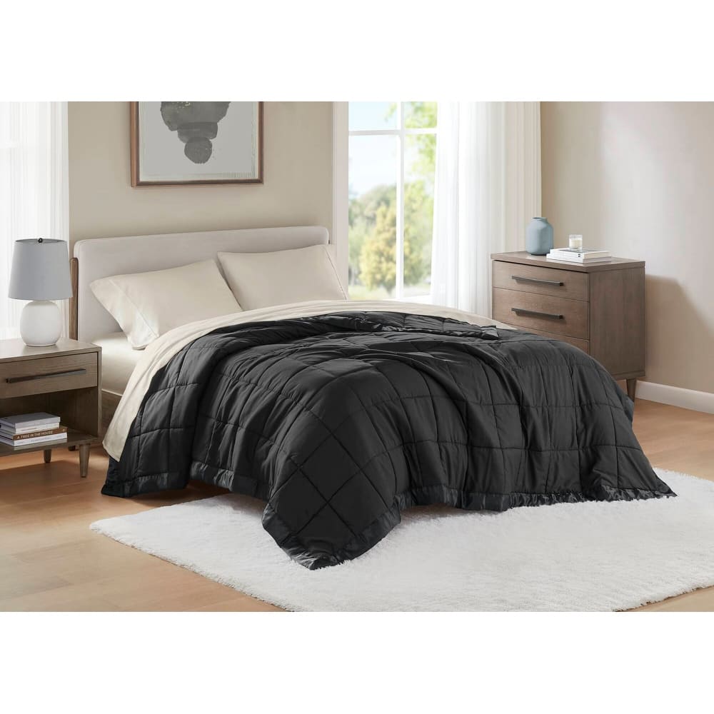 Madison Park Prospect Lightweight Down Alternative Blanket with Satin Trim
