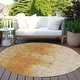 preview thumbnail 38 of 50, Machine Washable Indoor/ Outdoor Abstract Ombre Chantille Rug Copper - 8' x 8'