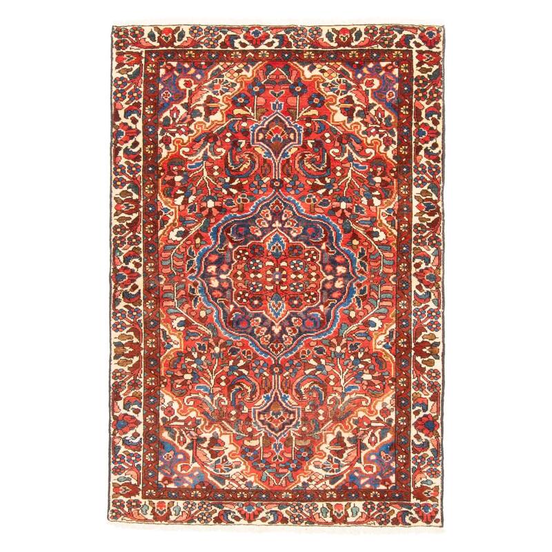 ECARPETGALLERY Hand-knotted Kayseri Red Wool Rug - 3'1 x 4'7