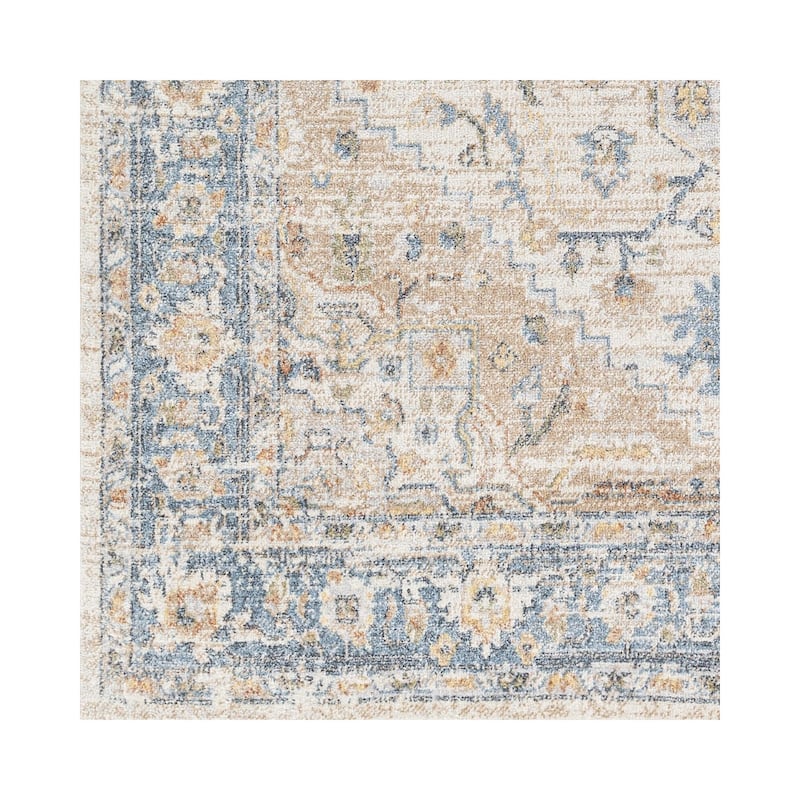 Livabliss Lillian Traditional Medallion Washable Area Rug