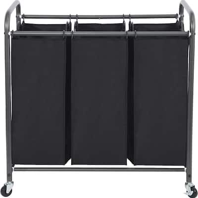 Laundry Sorter 3 Section, 3 Bag Laundry Hamper