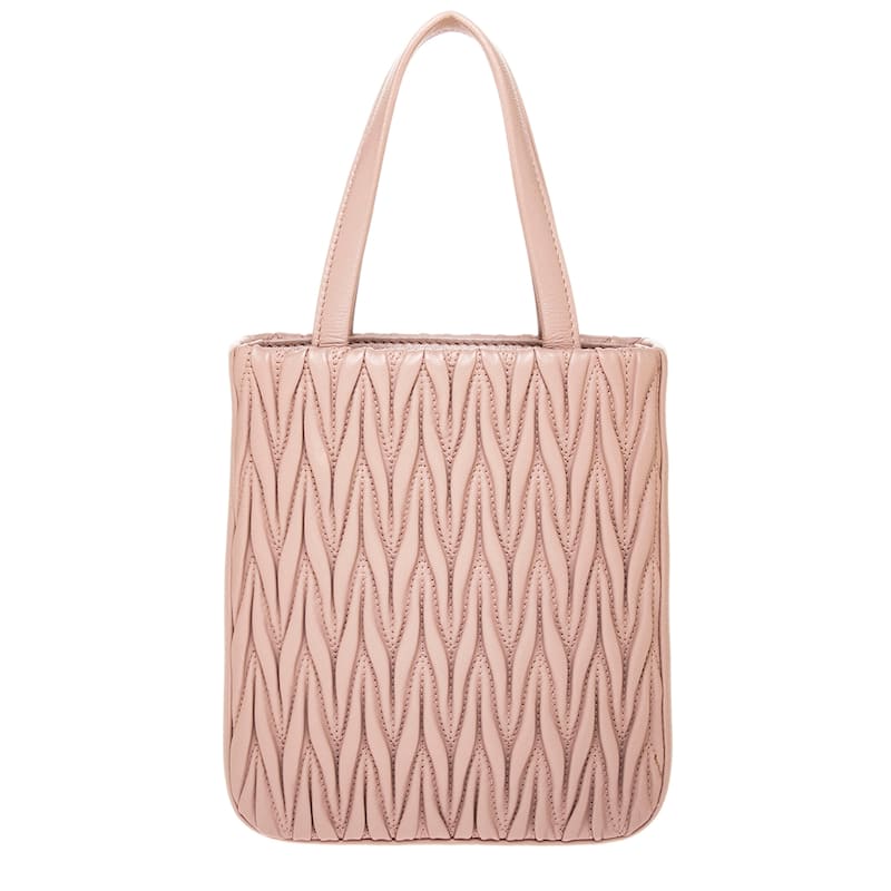 Miu Miu Matelasse Mini Tote with Crystal Chain