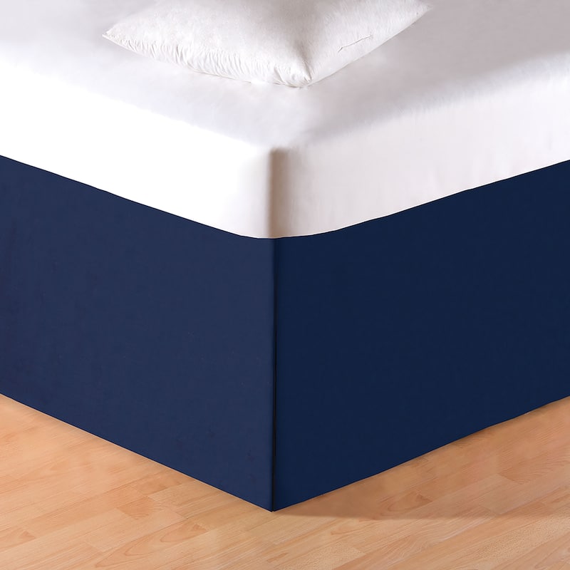 Solid Blue Bed Skirt - Twin