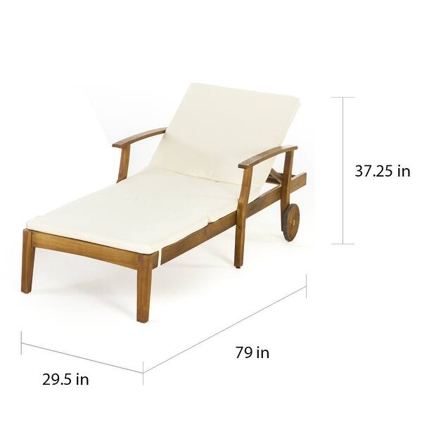 Perla Outdoor Wood Chaise Lounges (Set of 4) by Christopher Knight Home