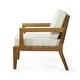 preview thumbnail 3 of 6, Outdoor Acacia Wood Patio Club Chair Waterproof