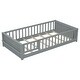 preview thumbnail 18 of 23, Twin Size Floor Platform Bed with Built-In Book Storage Rack and Door