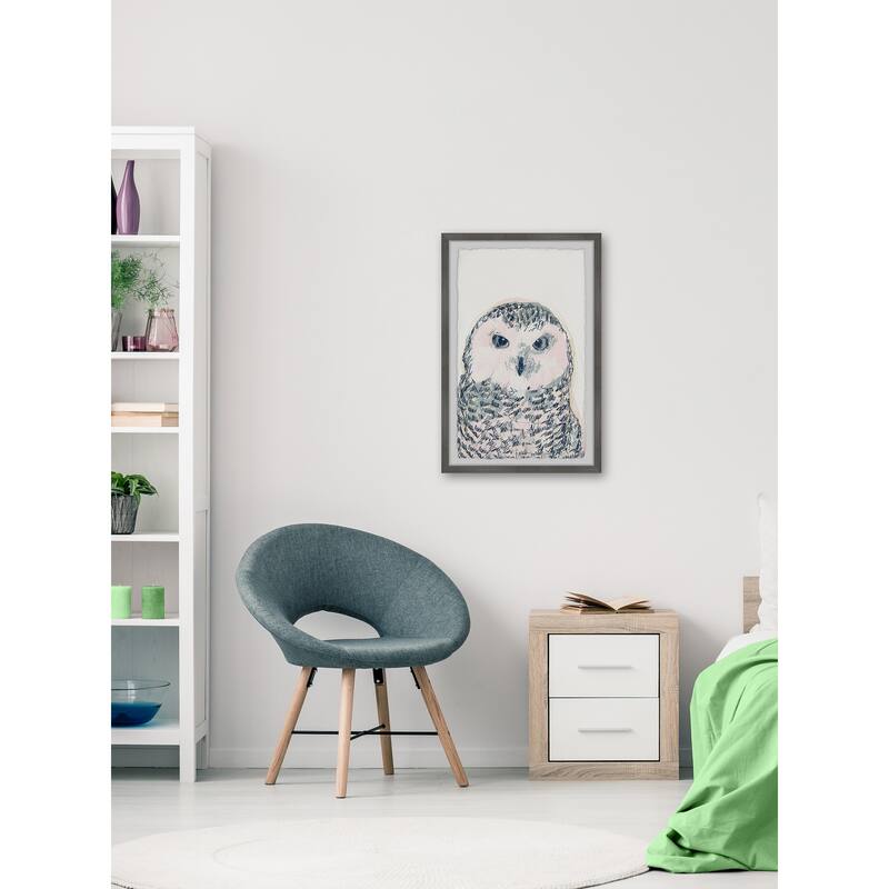 Funky Owl Portrait IV Framed Wall Art, Elegant Home Touch - Sophisticated Artwork for Refined Décor