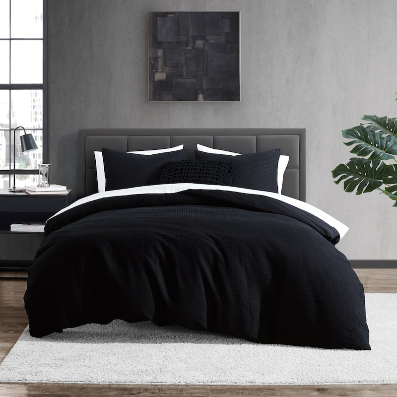 DKNY Modern Waffle 3-pc Comforter Set