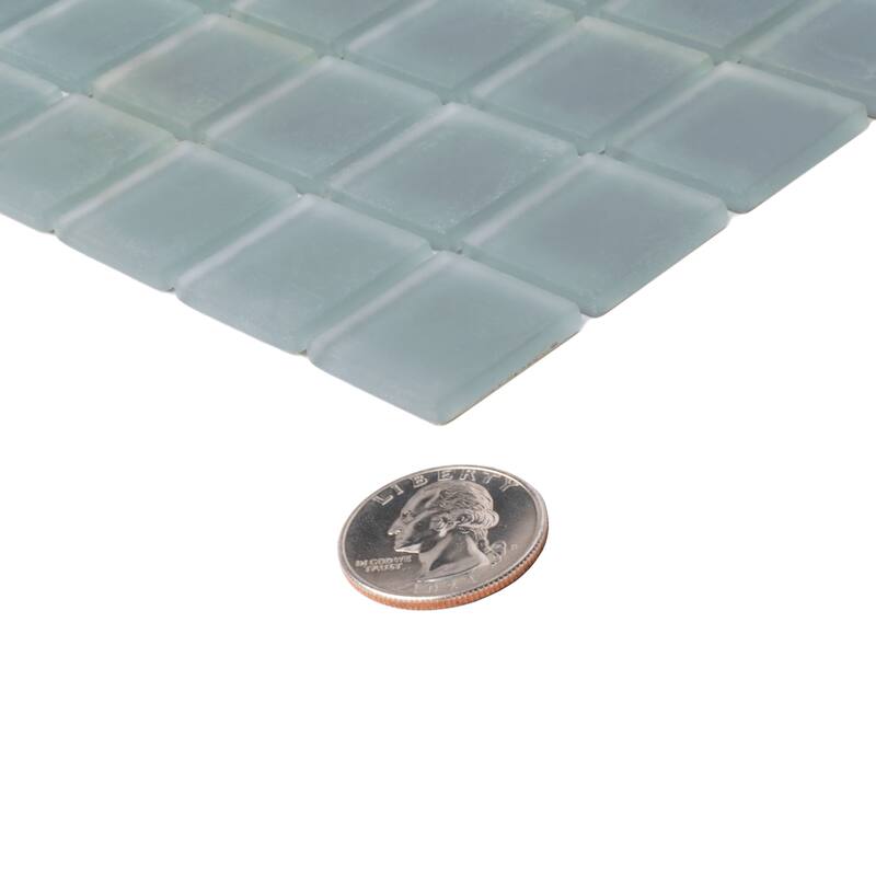 Apollo tile 12" x 12" Colorway Matte Coin Gray Glass Tile (9.67 sq ft/case) - 10 Pack
