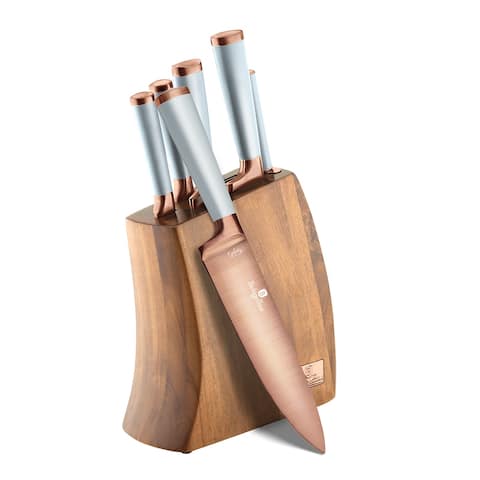 7-Piece Knife Set w/ Wooden Stand, Moonlight Collection