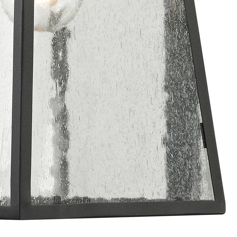 Elk Home Meditterano Matte Black With Seedy Glass 1 Light Wall Sconce