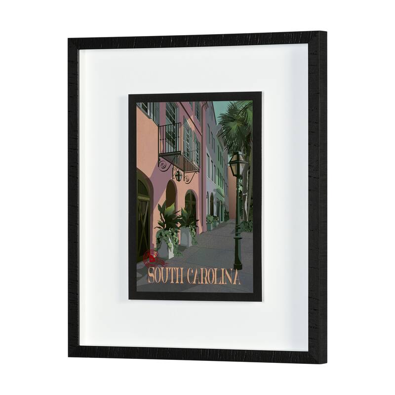 South Carolina Go USA by Mercana Studio a Hand Embellished Framed Art Print Series