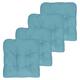 Fluffy Memory Foam Non Slip Chair Pad - Teal - Set of 4