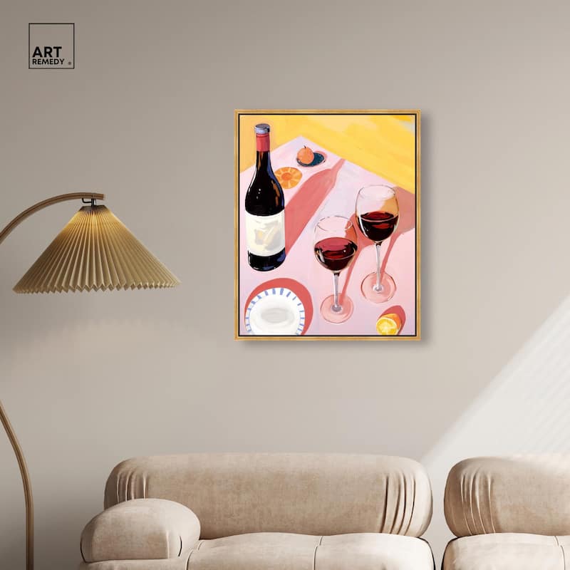 Summer Wine table Canvas by Art Remedy
