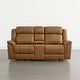 preview thumbnail 33 of 82, Spruce & Spring Genuine Leather Power Reclining Sofa with Optional Console & Flip-Down Table