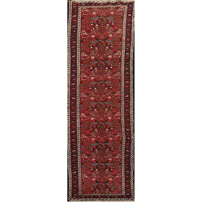 Tribal / Geometric Gharajeh Persian Runner Rug Handmade Wool Carpet - 2'3" x 9'5"