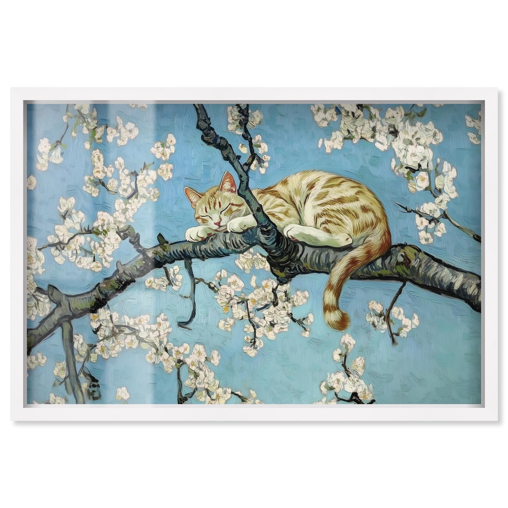 Autumn Blossom Kitten Shadowbox by Art Remedy