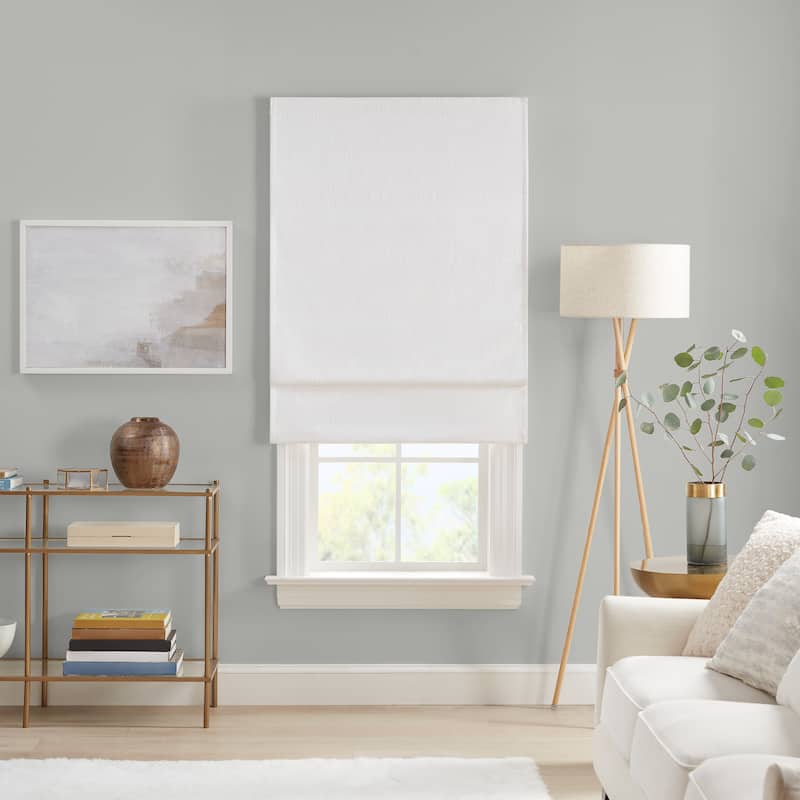 Eclipse Drewton Motorized 100% Blackout Cordless Textured Roman Shade