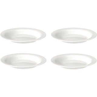 Portmeirion Soho Deep Rimmed Plate White Set of 4 - 11.4 Inch - Bed ...