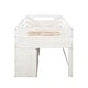 preview thumbnail 7 of 9, Twin Size Loft Bed with Two Shelves, Pine Wooden Bed with Two Drawers, Kid's Bed with Guardrails, Antique White