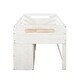 preview thumbnail 5 of 11, Wood Twin Low Loft Bed wDrawers, Shelves, Headboard, Guardrail - White