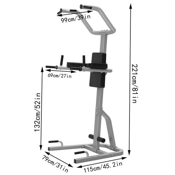 Pull Up Bar Dip Station Power Tower Push Up Multifunctional Full Body ...
