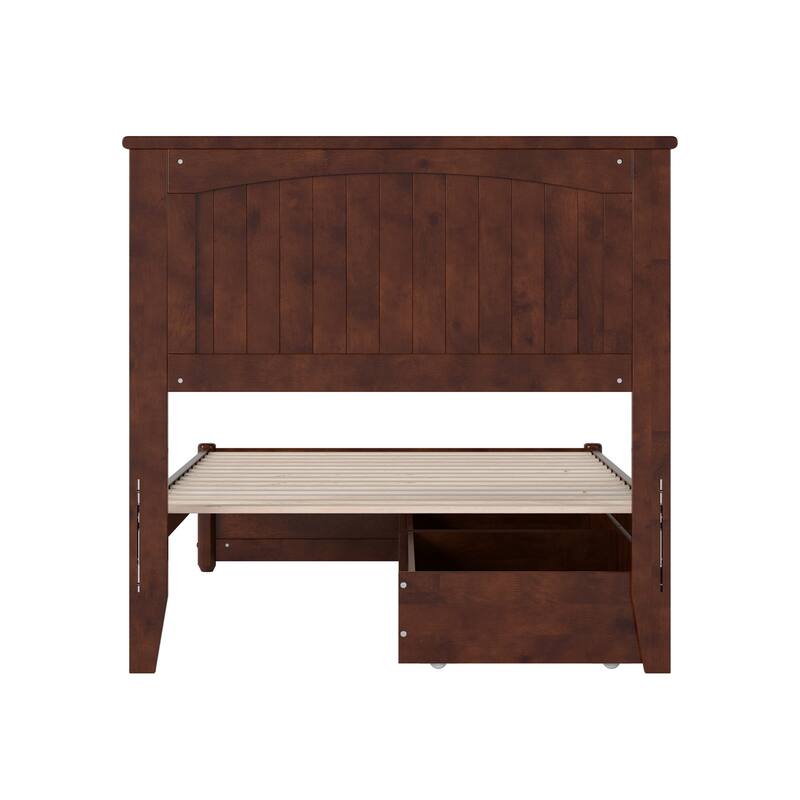 Malta Platform Bed with Panel Footboard and Storage Drawers