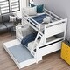 preview thumbnail 2 of 7, Twin over Full Bunk Bed with Trundle and Ladder