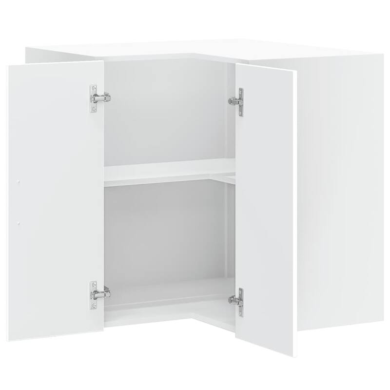 vidaXL Kitchen Wall Corner Cabinet White Engineered wood Compact - 22.4 x 22.4 x 23.6